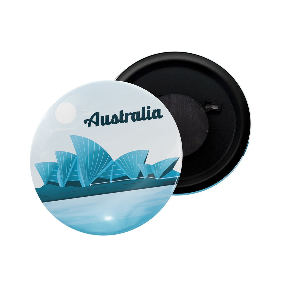 dhcrafts Fridge Magnet Multicolor Oceania Australia Glossy Finish Design Pack of 1 (58mm)